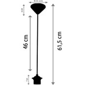 Resim Dekoratif Kablolu Sarkıt Duy Beyaz 