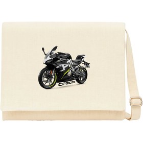 Resim CFMOTO 250SR And Text Krem Postacı Çantası - Krem 