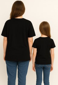 Resim SVART WEAR MAMA MINI Anne Kız Kombin Tişört Takımı T-Shirt Twin Anne Kız Çocuk Oversize MAMA MINI (TEKLİ FİYAT) 
