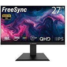 Resim Rampage Miracle MC27RQ180 27" 180Hz 1MS Fast IPS QHD 2K HDR FreeSync Pivot Flat Oyuncu Monitörü 