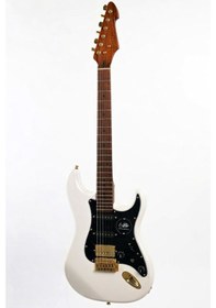 Resim Peavey Raptor Lightning Bolt St 60th Hss Stratocaster Elektro Gitar Gold Hardware - Olympic White 