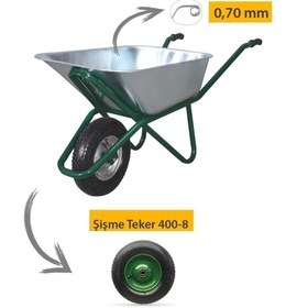 Resim Kanat Pro Galvanizli Demonte El Arabası Avrupa Tipi Şişme Teker 0.70 Mm Sac 