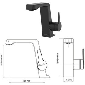 Resim E 5208 Thetis Lavabo Bataryası Siyah 