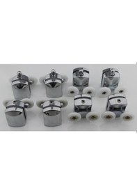 Resim Euromix Cam Duşakabin Tekerleği Çiftli Takım 8'li Parça 