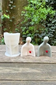 Resim Rufus Concept Heykel Baba Aile Silikon Mum Kalıbı 