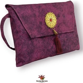 Resim Kuran-I Kerim Kılıfı Bordo Cami Boy (25X34) 