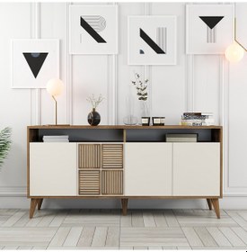 Resim Milan 160cm Konsol - Ceviz / Krem 