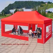 Resim 450,01 x 200,0 cm Şeffaf Oxford Kumaşlı Katlanabilir Açık Hava Çadırı, Piknik ve Toplantılar İçin İdeal, Dış Mekan Toplanma Çadırı 
