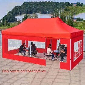 Resim 450,01 x 200,0 cm Şeffaf Oxford Kumaşlı Katlanabilir Açık Hava Çadırı, Piknik ve Toplantılar İçin İdeal, Dış Mekan Toplanma Çadırı 