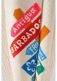 Resim Varol Organik %100 Pamuk Müslin Peştemal - Nomada Nomada/pestemal Krem 