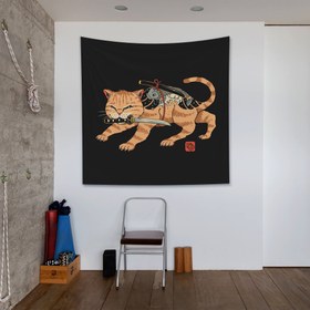 Resim Fierce Catana Duvar Örtüsü - 160 cm x 160 cm 
