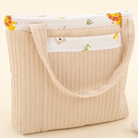 Resim Bebek Bakım Çantası - Sütlü Kahve Örgü - Aslan 