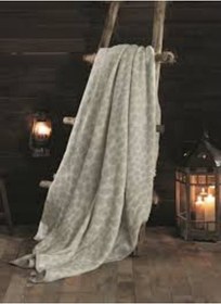 Resim Issimo Çift Kişilik Battaniye Pamuk-Akrilik Marissa Gri 