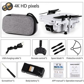 Resim Teltree Cs07 Çift Kameralı 4k Ultra Hızlı Fpv Katlanabilir Drone - Tek Batarya Gri Beyaz Sürüş Kontrollü Uçak 