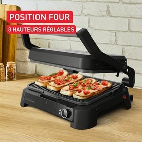 Resim Tefal SuperGrill 3in1 XL 8 Porsiyon Kapasiteli 2200 Watt Barbekü Izgara ve Tost Makinesi - Inox 