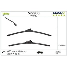 Resim Valeo SİLECEK SÜPÜRGESİ ÖN MUZ TİPİ SİLENCİO (SESİZLİK) HYUNDAI SOLARİS RB 2011- (650mm+400mm) 