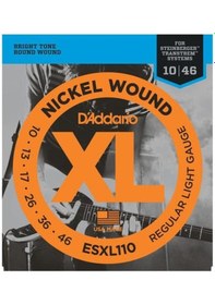 Resim D'addario Esxl110 Xl Nickel Serisi Elektro Gitar Tel Seti Regular Light - 10-46 