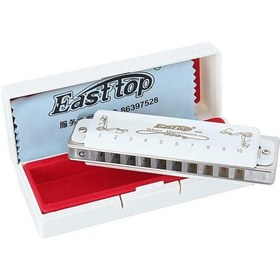 Resim Easttop 10 Delikli T008-l Ağız Mızıkası C Blues Dıatonıc 