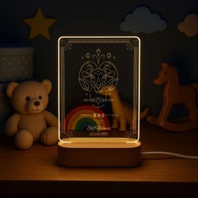 Resim Store Gece Lambası Çocuk Odası Çalışma Masası Kişiye Özel Akrilik Led Işıklı Burçlara Özel Gece Lambası 