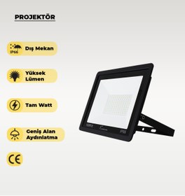 Resim AC AYDINLATMA 100w Led Projektör 6500k Beyaz Işık 