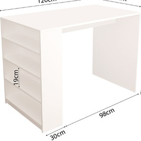 Resim Bimossa G49 Pablo 4 Tabureli Bar Masası - Siyah - Beyaz 