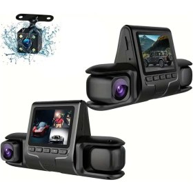 Resim 360 Kapsama Sunan Glrtech Araç Kamerası 3 Lensli, Full Hd, Park Monitörü, Gece Görüş, Hareket Sensörü 