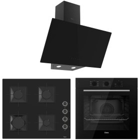 Resim Ferre Elegant Line Basic Siyah Ankastre Set ( Qbl62cs-ss205-d077 ) 