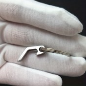 Resim 1 adet Paslanmaz Çelik Mini Şişe Açacağı Anahtarlık - Taşınabilir, Cep Boyutunda Manuel İçecek Açacağı Kamp ve Günlük Kullanım için, Kolay Taşıma ve Pratik Kullanım için Şık Tasarım 