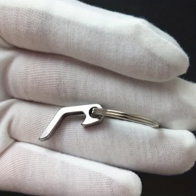 Resim 1 adet Paslanmaz Çelik Mini Şişe Açacağı Anahtarlık - Taşınabilir, Cep Boyutunda Manuel İçecek Açacağı Kamp ve Günlük Kullanım için, Kolay Taşıma ve Pratik Kullanım için Şık Tasarım 