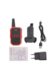 Resim WLN KD-C51 16 Kanal 3-5 Km Tekli Kırmızı Telsiz (Şarj Aleti Dahil) 