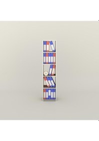 Resim Kenzlife Klasörlük Raflı Kutadgu Crd 175 40 30 Kitaplık Ofis Arkalıksız Çok Renkli 