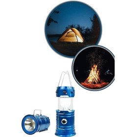 Resim Ucuztekno Büyük Boy Güneş Enerjili Kamp Feneri Işıldak Lamba Usb Şarjlı Renkli 