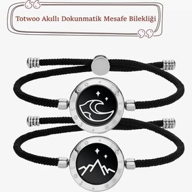Resim Totwoo Mesafe Bilekliği - Akıllı Dokunmatik Sevgililer Bilekliği 