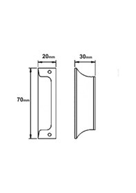 Resim Erkul Yaprak 64 Mm Mat Siyah Mobilya Kulbu 