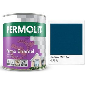 Resim Permolit Enamel Sentetik Yağlı Boya Boncuk Mavi 0.75 Lt. 0.75 L 