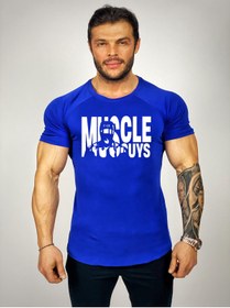 Resim Black İstanbul Muscle Guys Baskılı Fitness Tshirt 