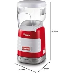 Resim Ariete Party Time Mısır Patlatma Makinesi Kırmızı 2956/00-2 Dakikada 60 gr Patlamış Mısır Hazırlama, 1100 Watt, Ölçüm Kabı, Kolay Temizleme 
