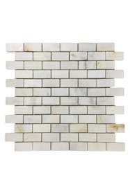 Resim TUQCO Doğaltaş Fileli 2,3 X 4,8 Brick Golden Cilalı Mermer Mozaik 
