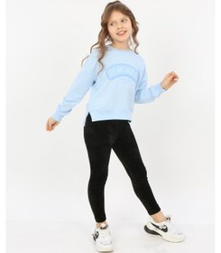 Resim Toontoy Kız Çocuk Remember Baskılı Sweatshirt Mavi 