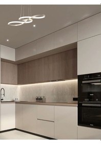 Resim Ey Shop Beyaz Yılan Model 3 Renk Kumandalı Led Avize Beyaz 