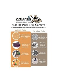 Resim Mantar Pano Mdf Çerçeve 45x60 Cm 1 Adet Harita Çivisi Hediyeli Duvara Monte Mantar Çerçeve Evde Okulda Büroda Ofiste 