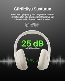 Resim Belkin SoundForm Isolate Gürültü Önleyici Kablosuz Kulaklık (Kum) - Mikrofonlu, 60 Saat Pil, Derin Bas, CloudCushion Konfor, Bluetooth Kulak Üstü Kulaklık 