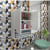 Resim Kenzlife Banyo Ecza Dolabı Bakuninmdf Byz 60 40 20 % 100 Mdf Full Mdf Mutfak M Üst Arkalıklı Alt Arkalıksız Çok Renkli 