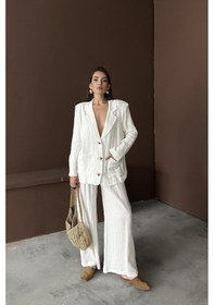 Resim Beyaz Oversize Müslin Takım Çok Renkli 