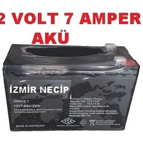 Resim 12 Volt 7 Amper Tse Belgeli Güç Kaynağı Aküsü 