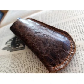 Resim Mahfuz Hakiki Deri Tamamen Emeği 17,5 x 7 cm Gözlük Kılıfı - Kalem Kutu NLU404 