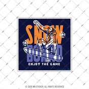 Resim Bay Etiket Hbg102 Snowboard Yazili Etiket 