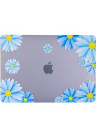 Resim Apple Uyumlu MacBook Air Kılıf 13.6 İnç M2-m3, Flower-07nl Touchıd'li Air M2-m3 A2681 A3113 İle Açık Mavi 