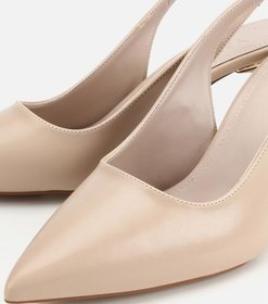 Resim HOTİÇ Kadın Siyah Sivri Burunlu Tokalı İnce Topuklu Arkası Açık Stiletto 