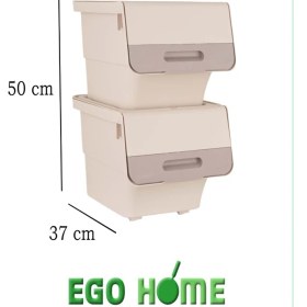 Resim 2li Tekerlekli Patateslik Soğanlık Oyuncak Kutusu Sebzelik Patates Soğan Kovası Sepeti Motek 24 Lt 